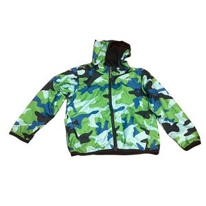 Columbia Reversible Raincoat Windbreaker Camo and Solid Print Size XXS 4-5